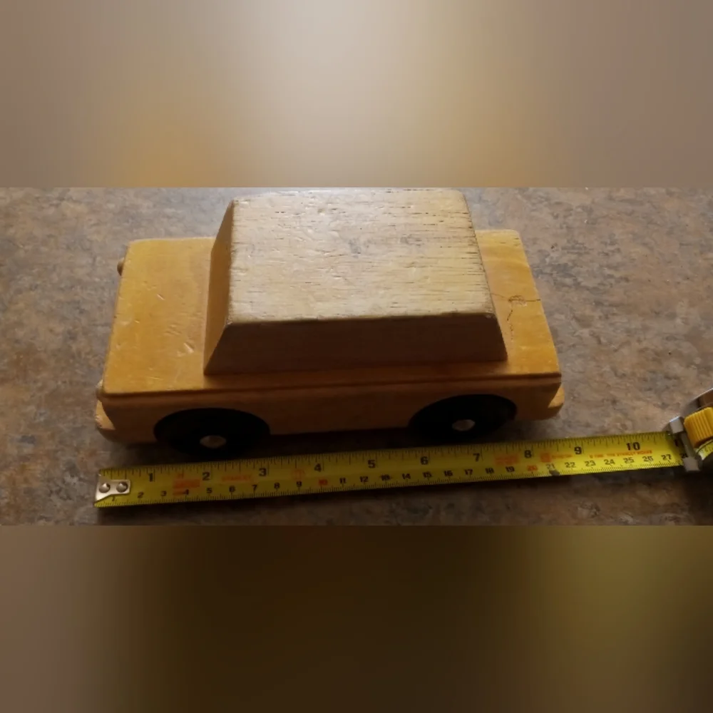 Wooden Kids Toy Car - Natural Wood Finish German playschool 100% wood